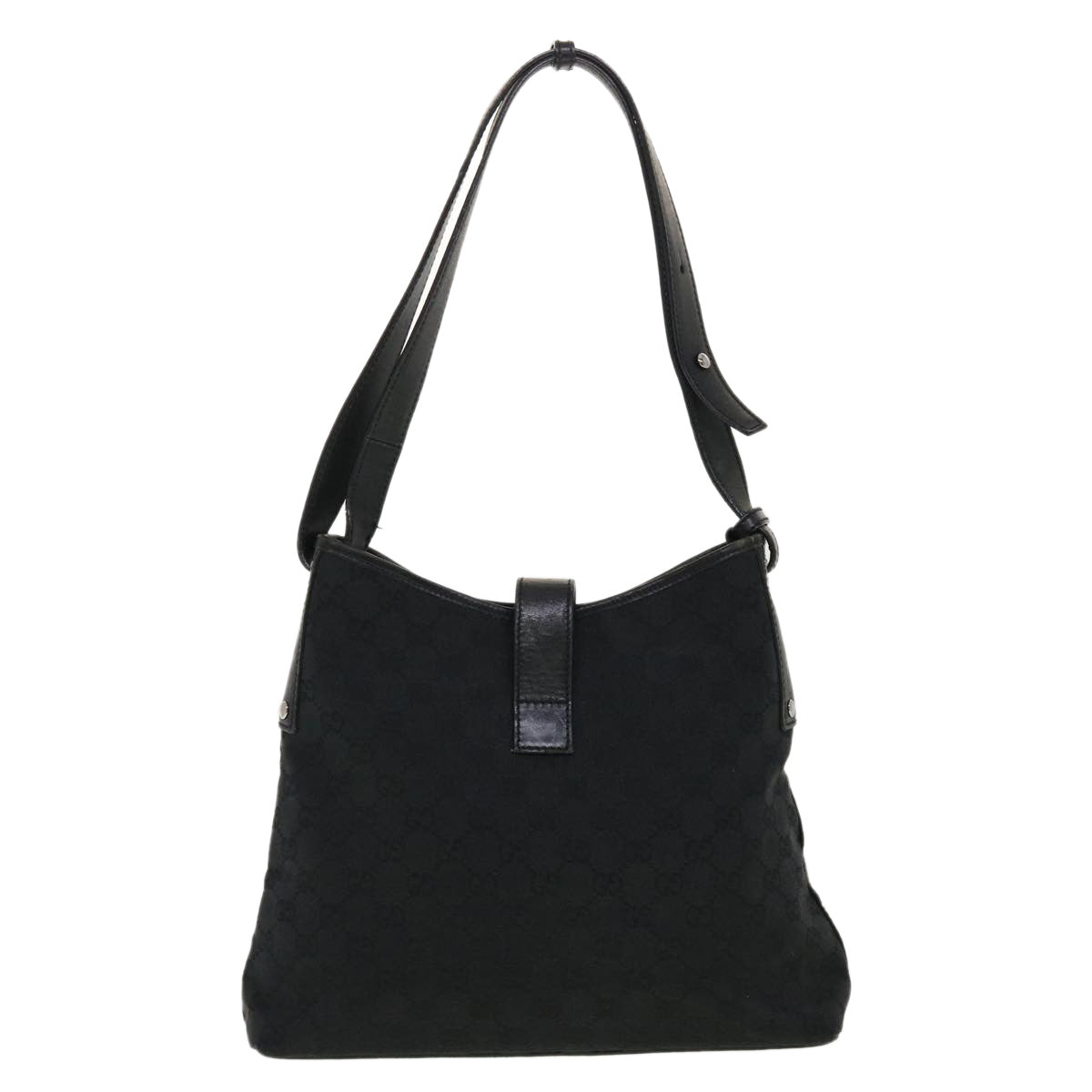 GUCCI GG Canvas Jackie Shoulder Bag Black 110291 Auth 40755 - 0