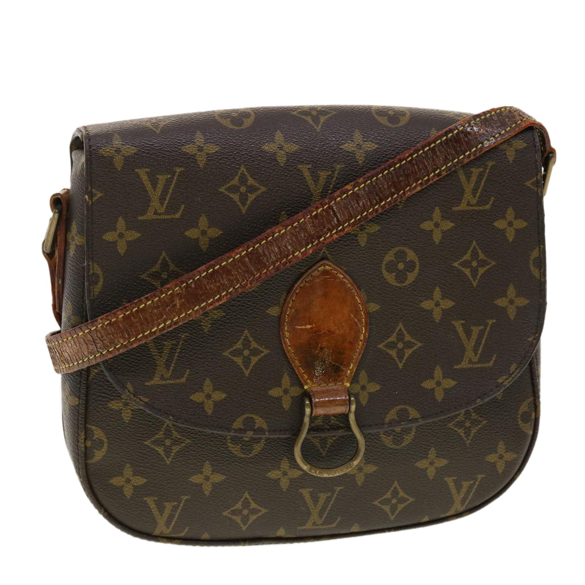 LOUIS VUITTON Monogram Saint Cloud GM Shoulder Bag M51242 LV Auth 40762