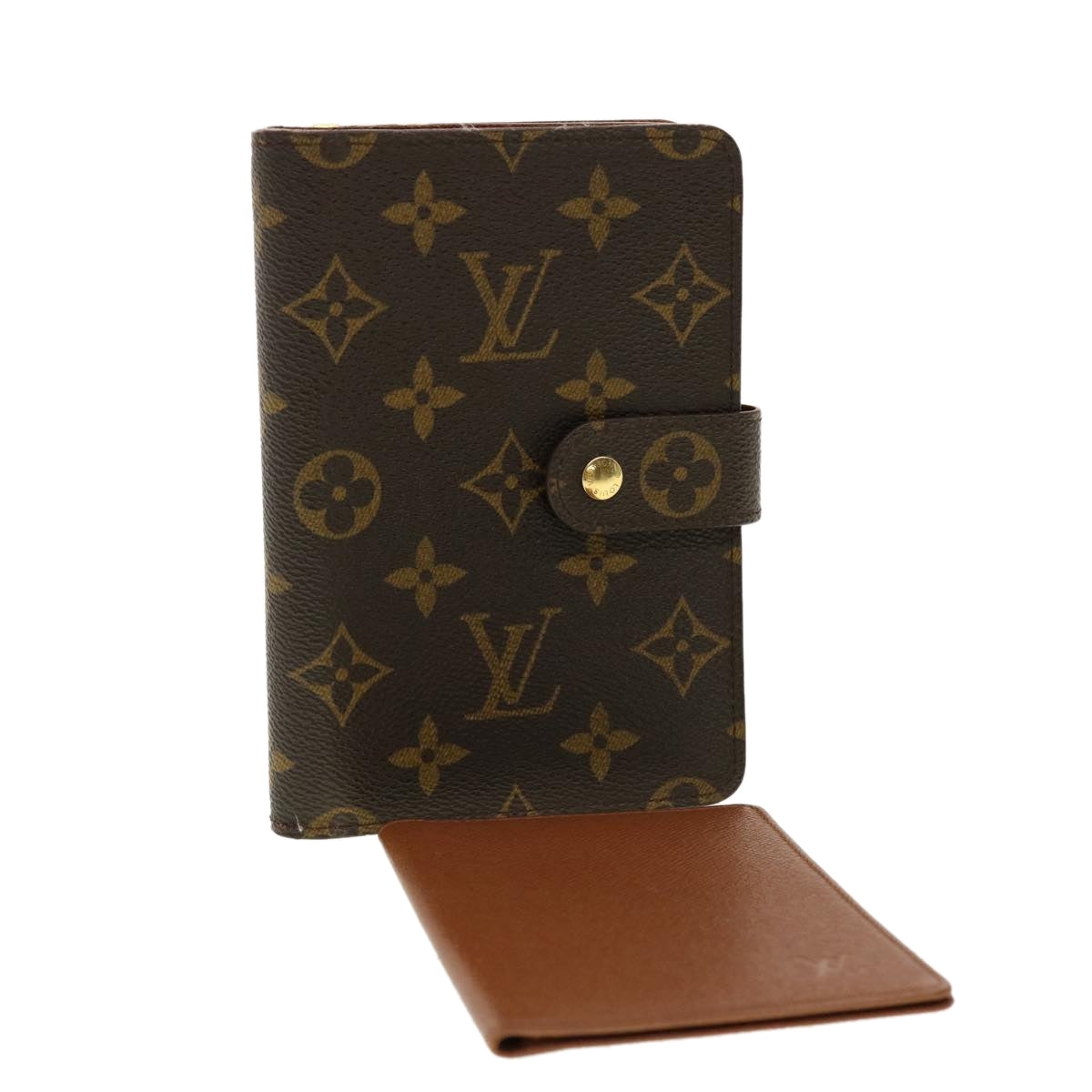 LOUIS VUITTON Monogram Porte Papier Zip Wallet M61207 LV Auth 40786