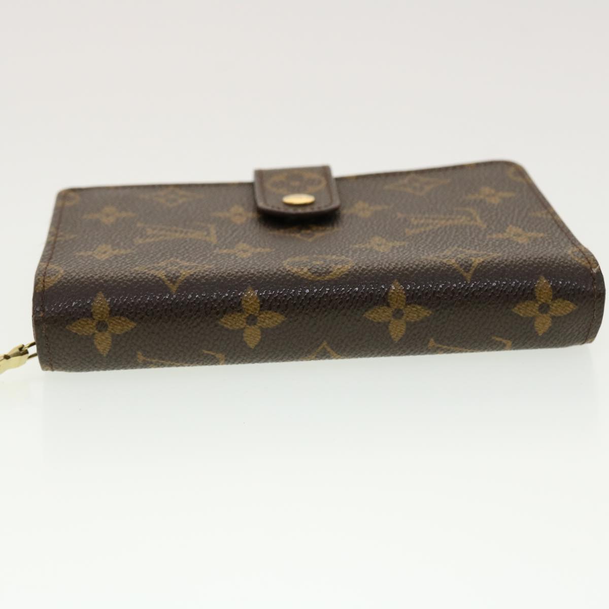 LOUIS VUITTON Monogram Porte Papier Zip Wallet M61207 LV Auth 40786