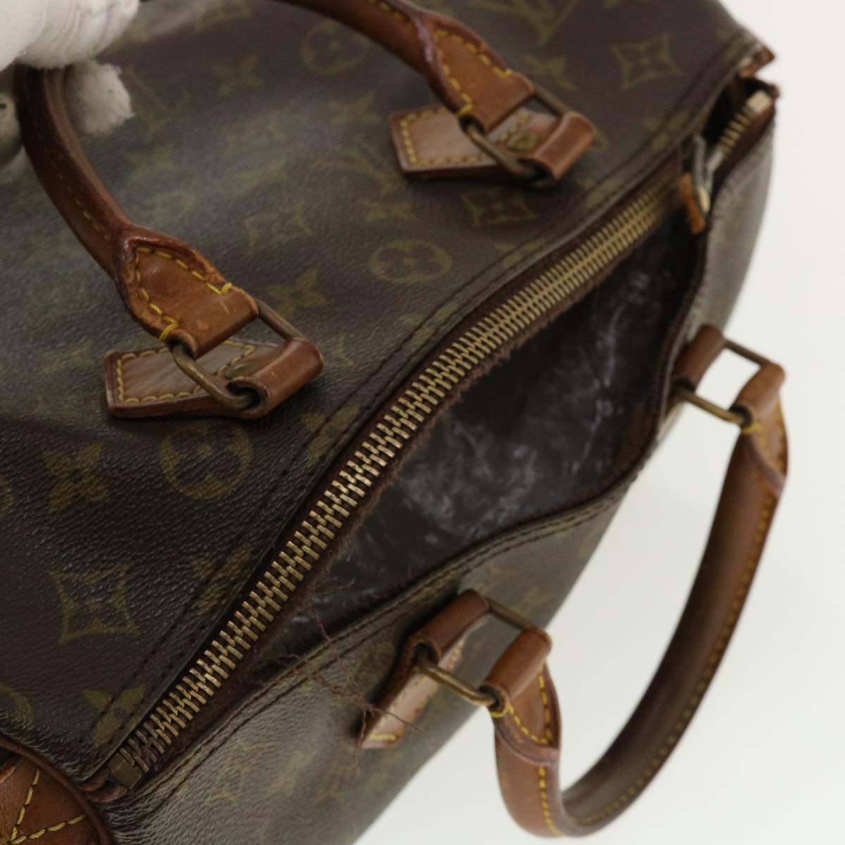 LOUIS VUITTON Monogram Speedy 30 Hand Bag M41526 LV Auth 40822