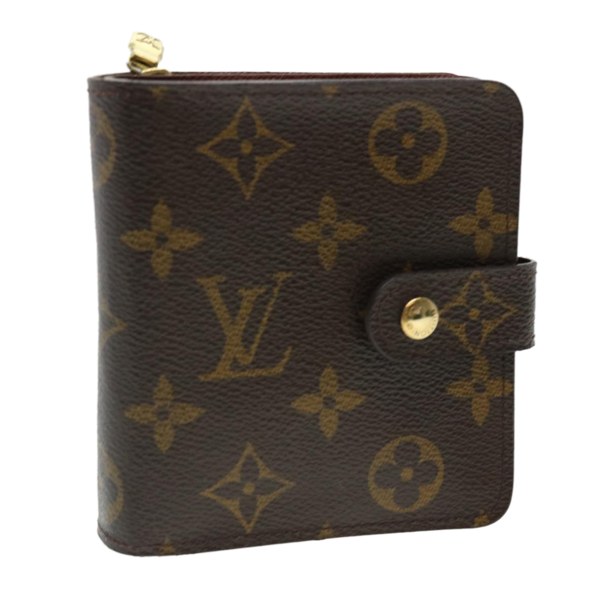 LOUIS VUITTON Monogram Compact Zip Wallet M61667 LV Auth 40850