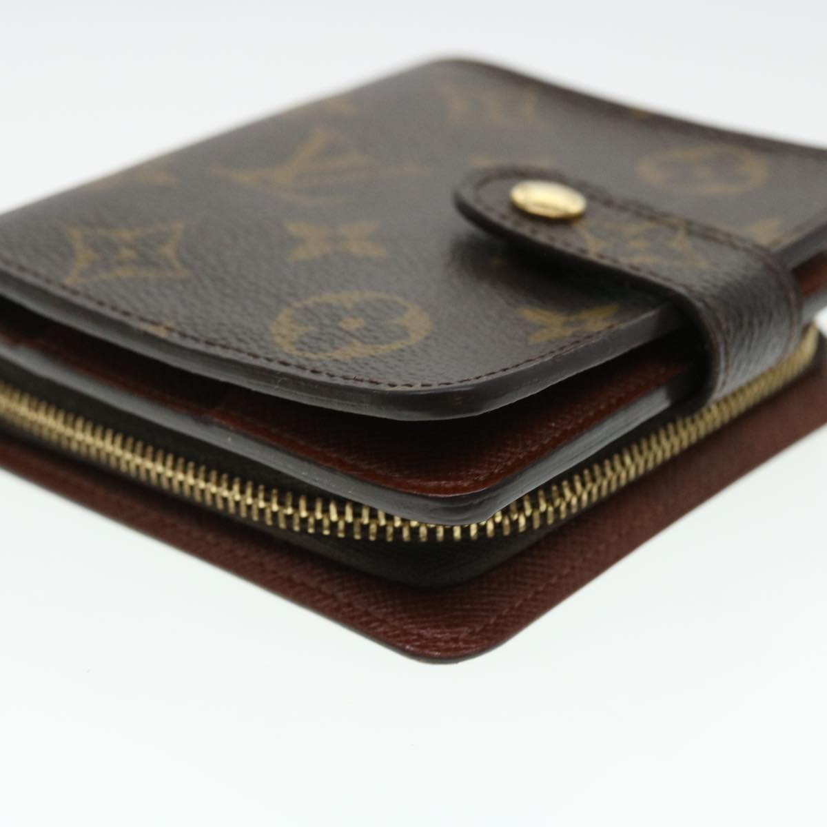 LOUIS VUITTON Monogram Compact Zip Wallet M61667 LV Auth 40850