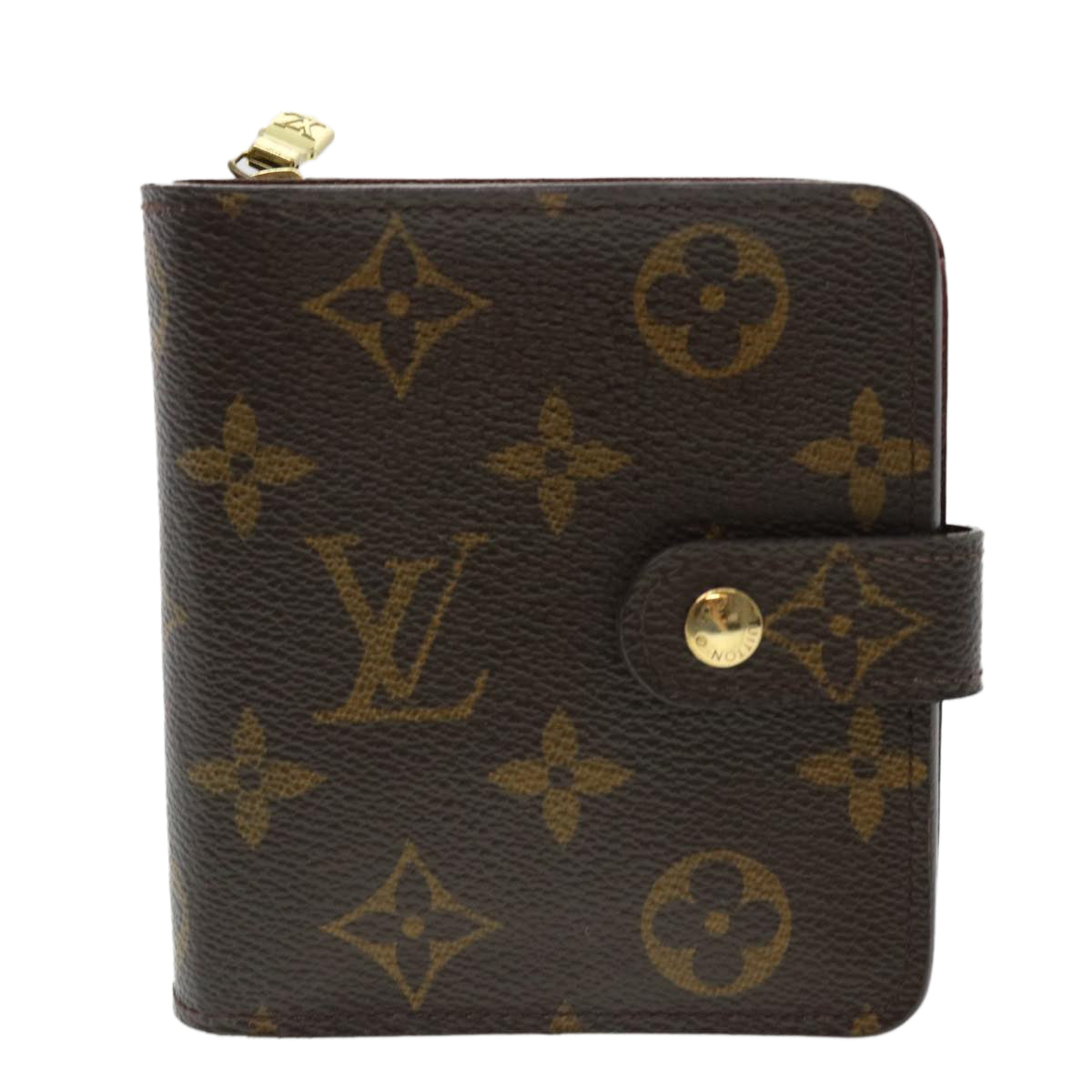 LOUIS VUITTON Monogram Compact Zip Wallet M61667 LV Auth 40850