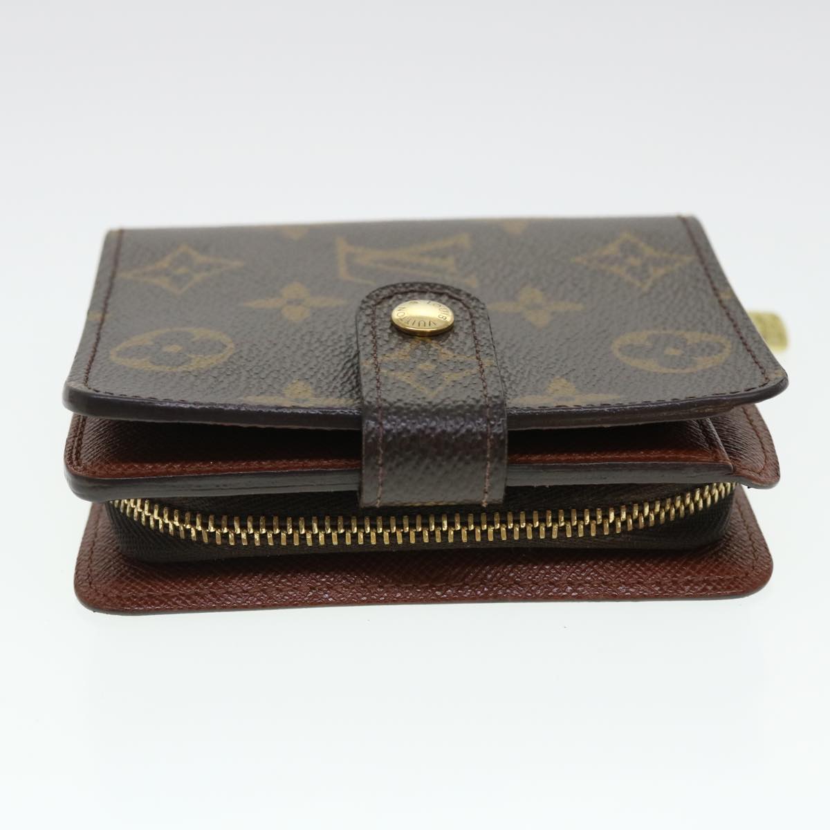 LOUIS VUITTON Monogram Compact Zip Wallet M61667 LV Auth 40850