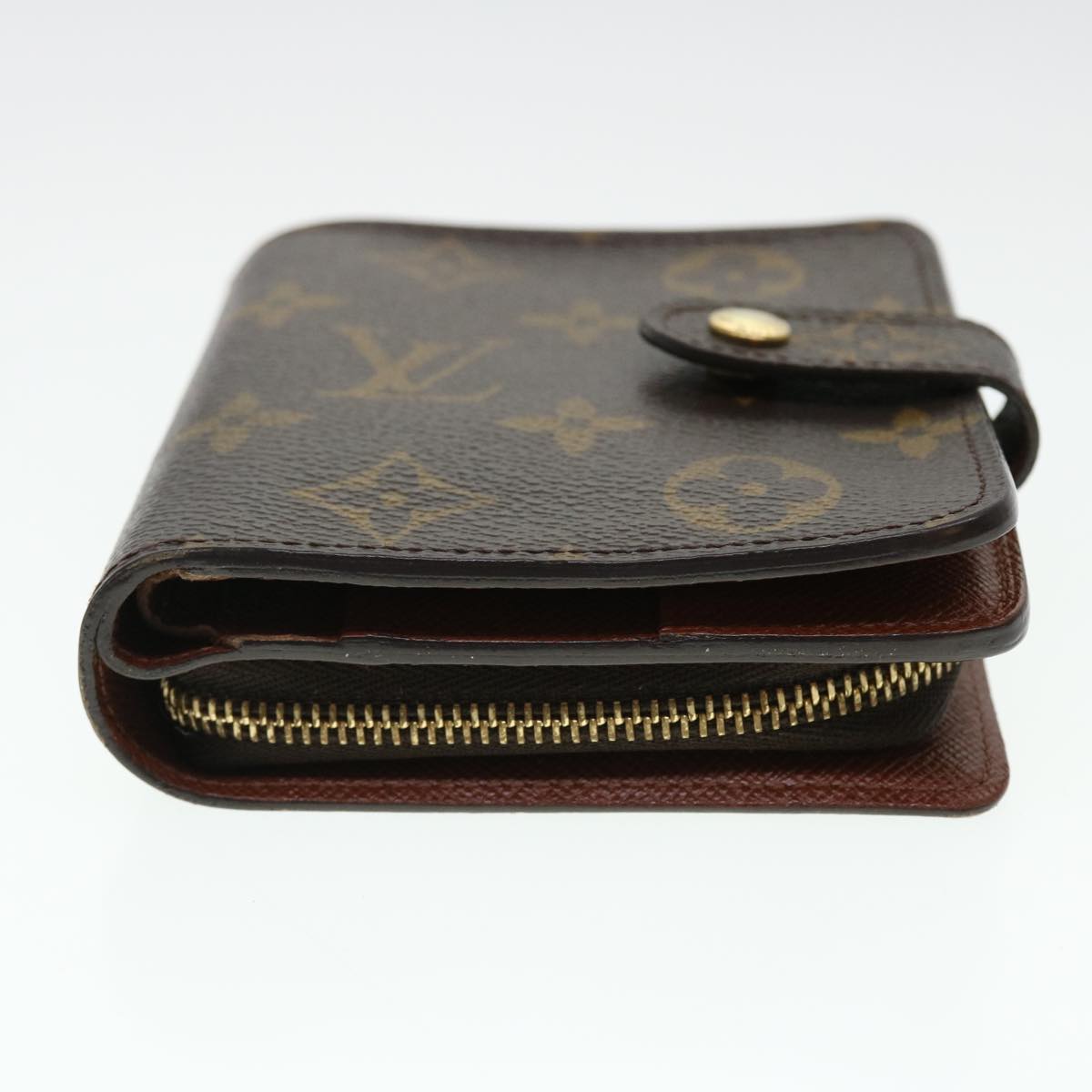 LOUIS VUITTON Monogram Compact Zip Wallet M61667 LV Auth 40850