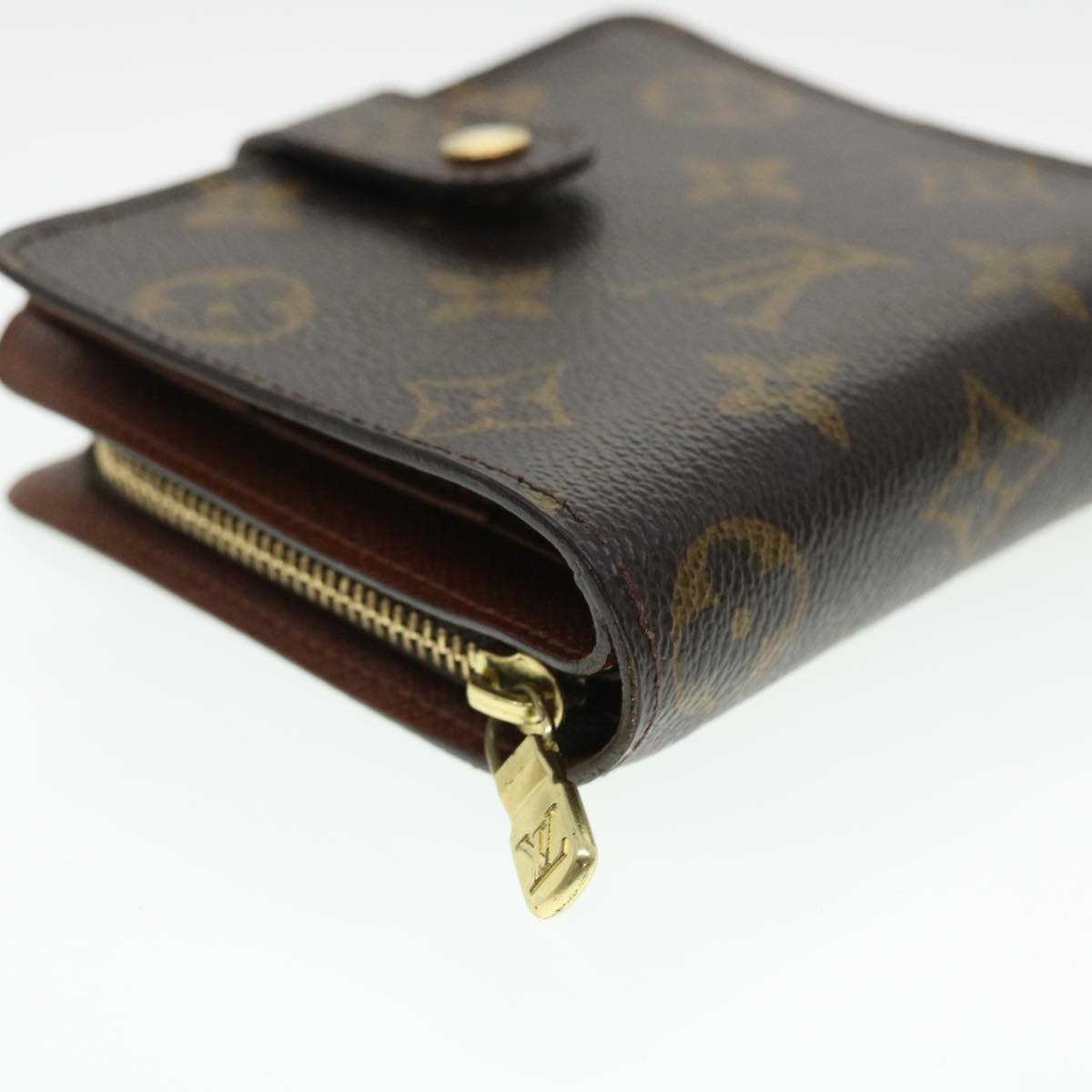 LOUIS VUITTON Monogram Compact Zip Wallet M61667 LV Auth 40850