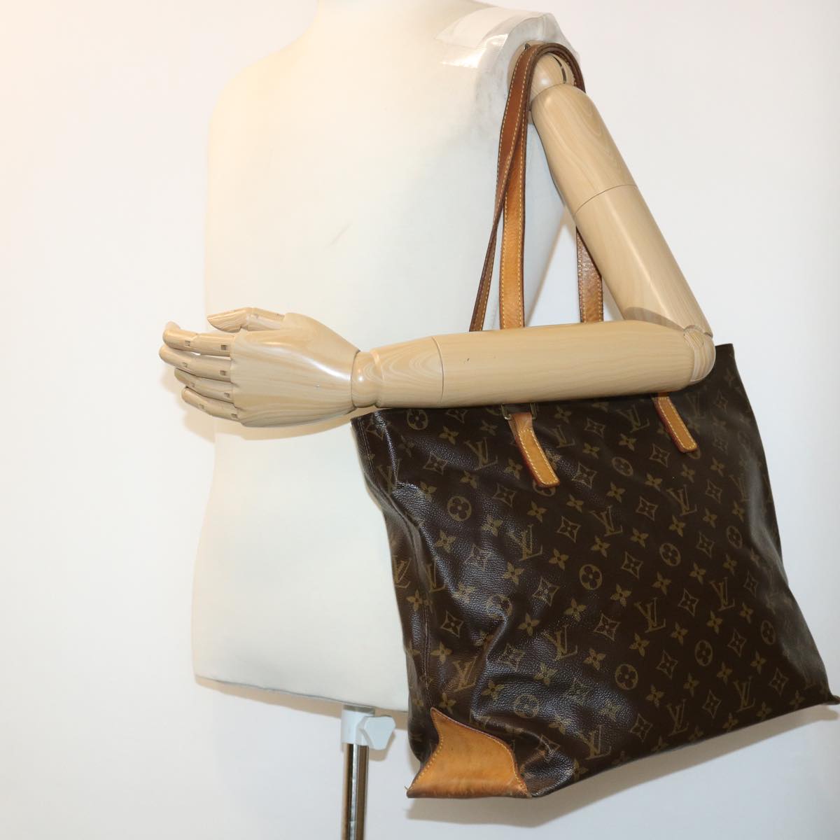 LOUIS VUITTON Monogram Cabas Mezzo Tote Bag M51151 LV Auth 40903