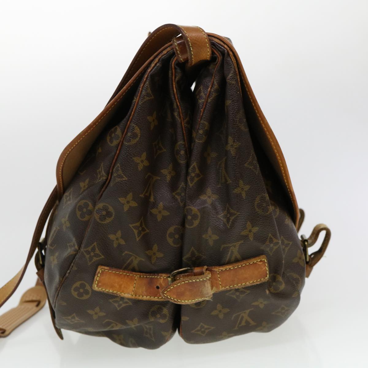 LOUIS VUITTON Monogram Saumur 43 Shoulder Bag M42252 LV Auth 40921