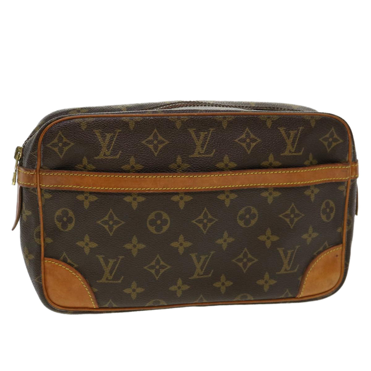 LOUIS VUITTON Monogram Compiegne 28 Clutch Bag M51845 LV Auth 40932