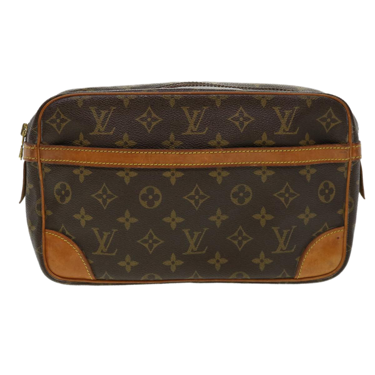 LOUIS VUITTON Monogram Compiegne 28 Clutch Bag M51845 LV Auth 40932