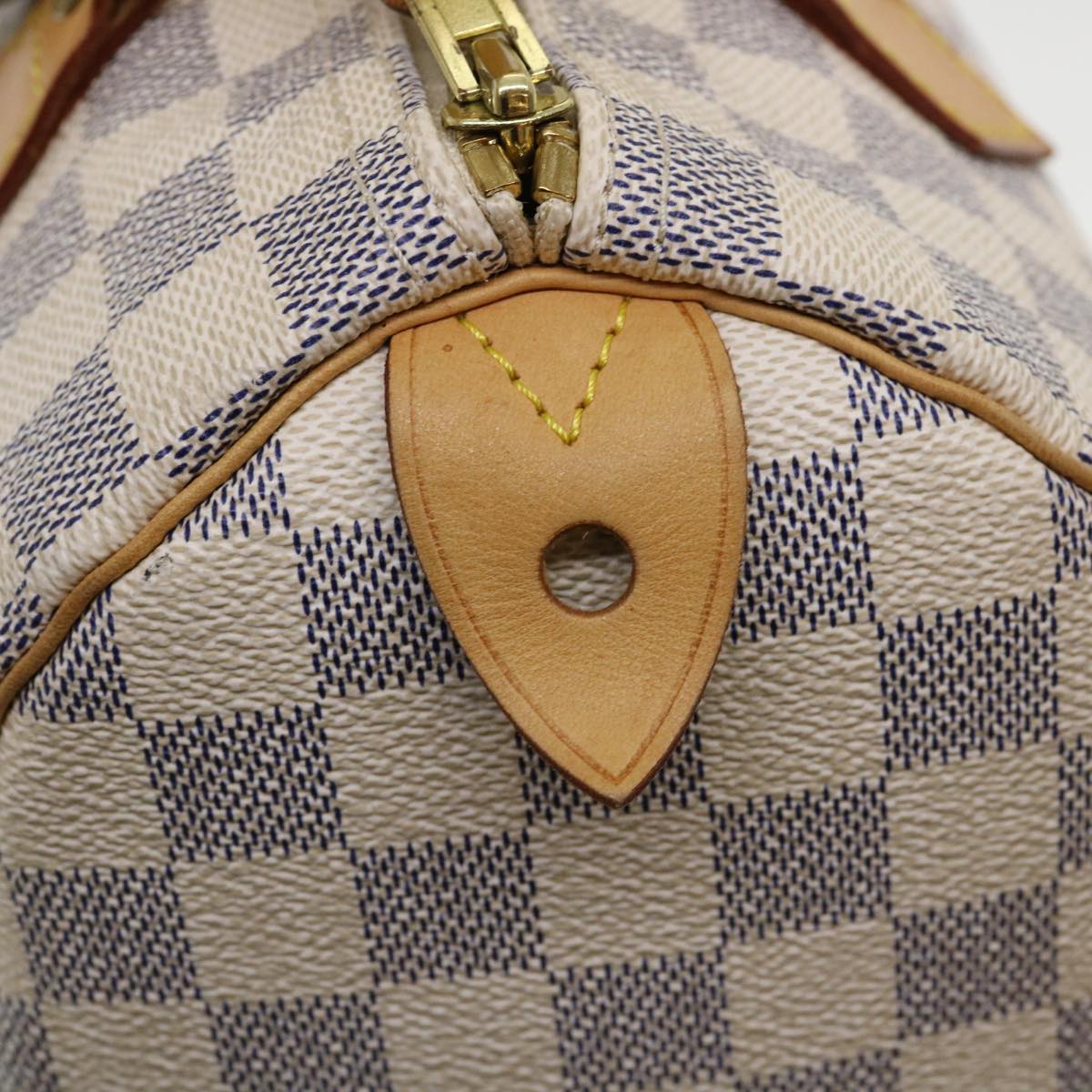 LOUIS VUITTON Damier Azur Speedy 25 Hand Bag N41534 LV Auth 40939