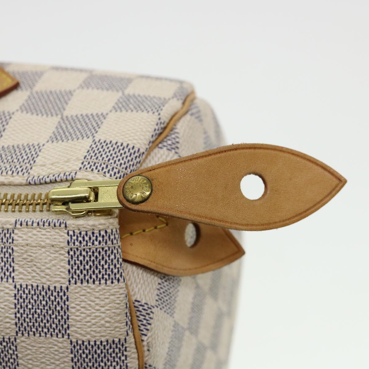 LOUIS VUITTON Damier Azur Speedy 25 Hand Bag N41534 LV Auth 40939