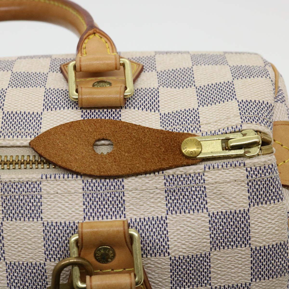 LOUIS VUITTON Damier Azur Speedy 25 Hand Bag N41534 LV Auth 40939