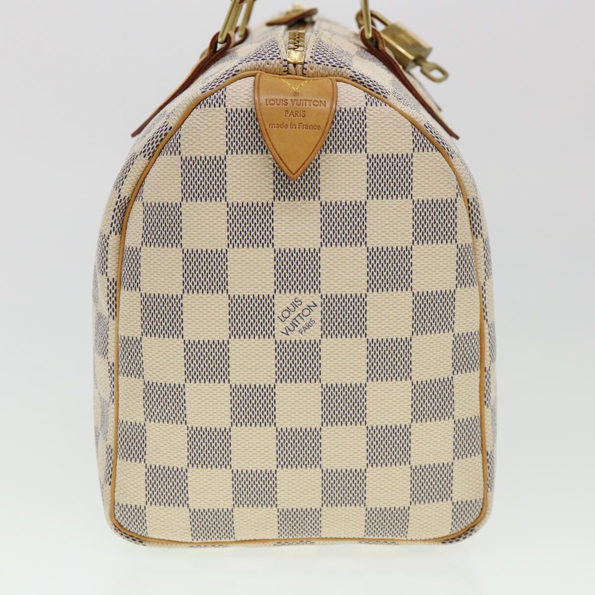 LOUIS VUITTON Damier Azur Speedy 25 Hand Bag N41534 LV Auth 40939