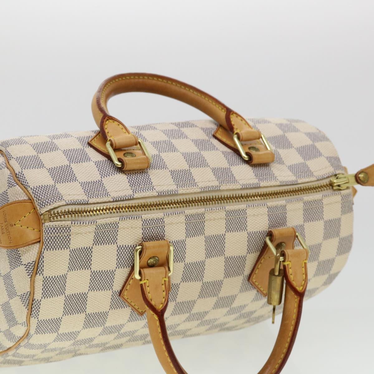 LOUIS VUITTON Damier Azur Speedy 25 Hand Bag N41534 LV Auth 40939