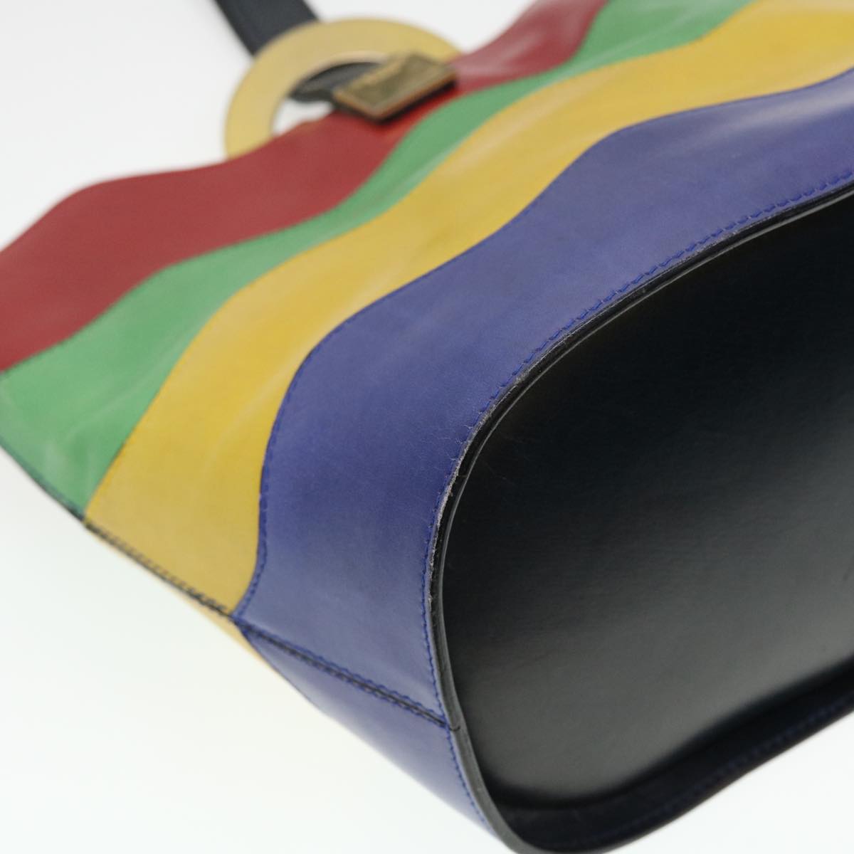 CELINE Shoulder Bag Leather Multicolor Auth 40961