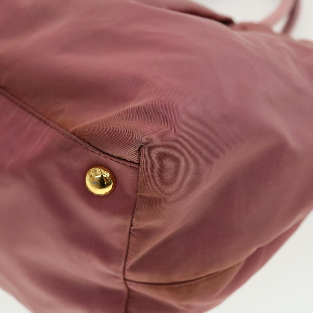 PRADA Hand Bag Nylon Pink Auth 40963