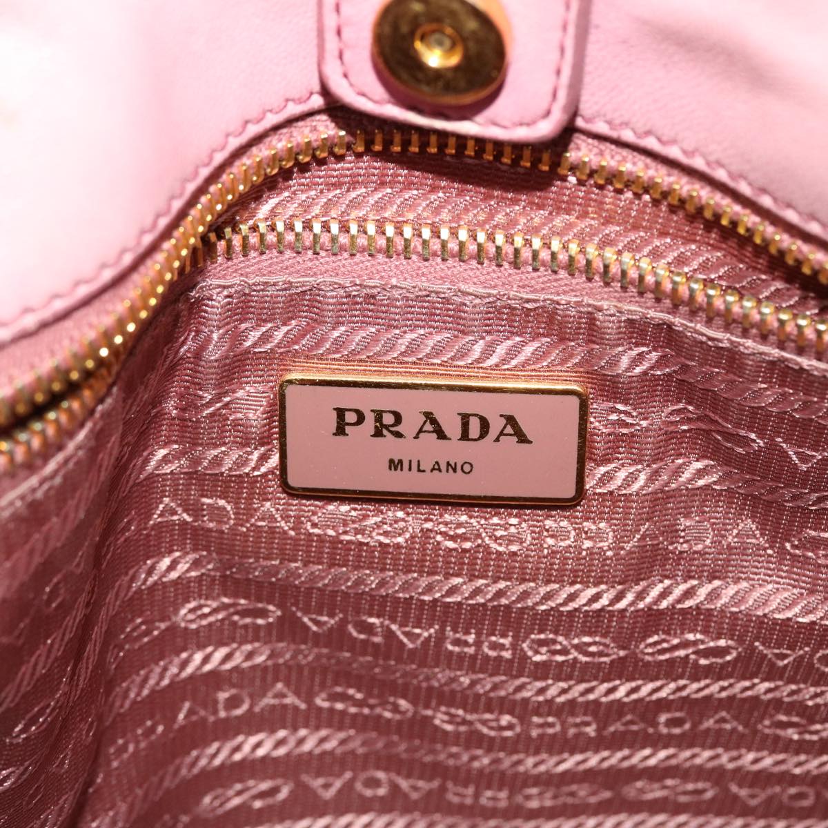 PRADA Hand Bag Nylon Pink Auth 40963