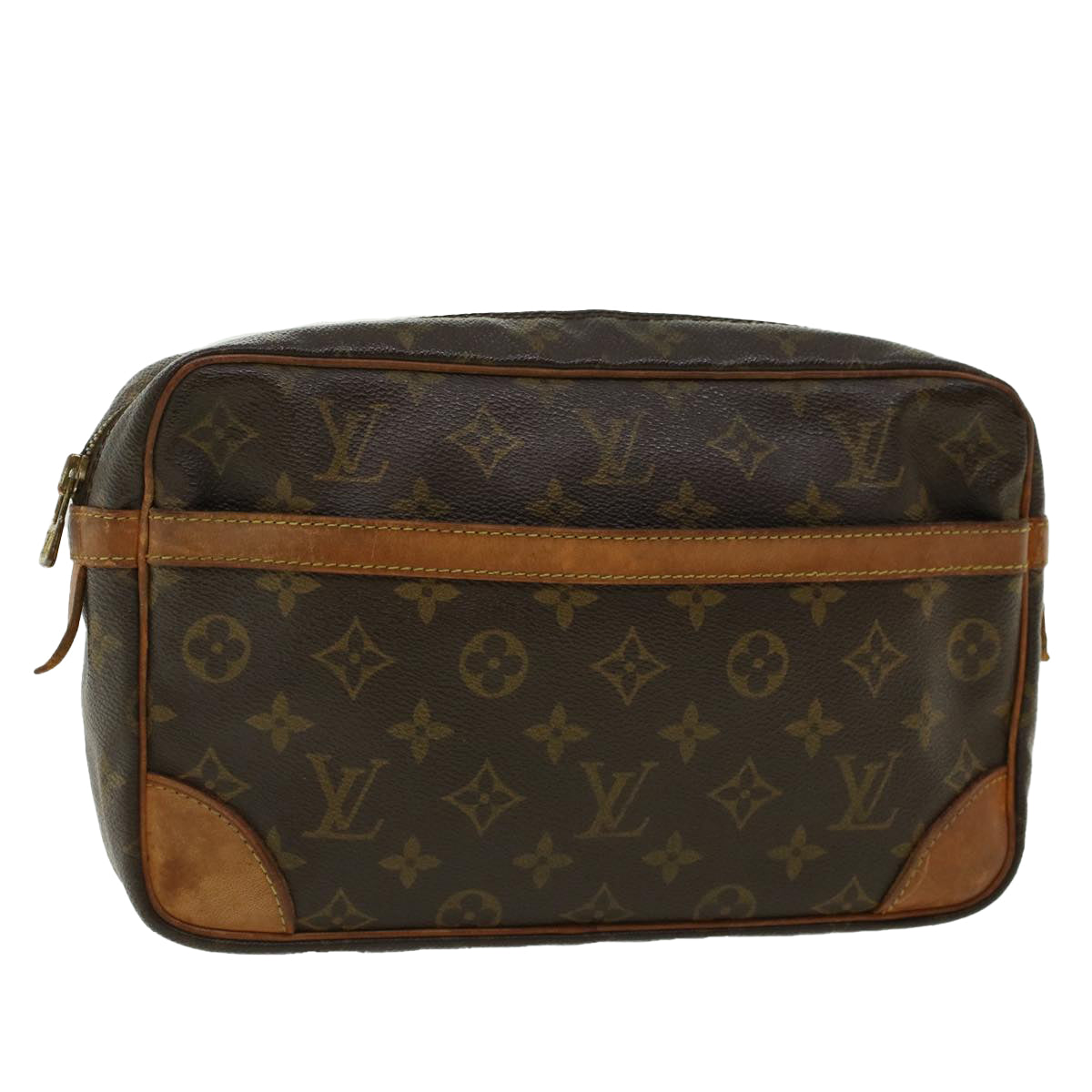 LOUIS VUITTON Monogram Compiegne 28 Clutch Bag M51845 LV Auth 41035