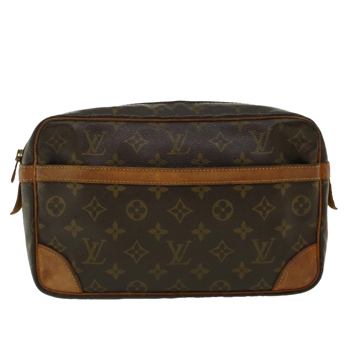 LOUIS VUITTON Monogram Compiegne 28 Clutch Bag M51845 LV Auth 41035