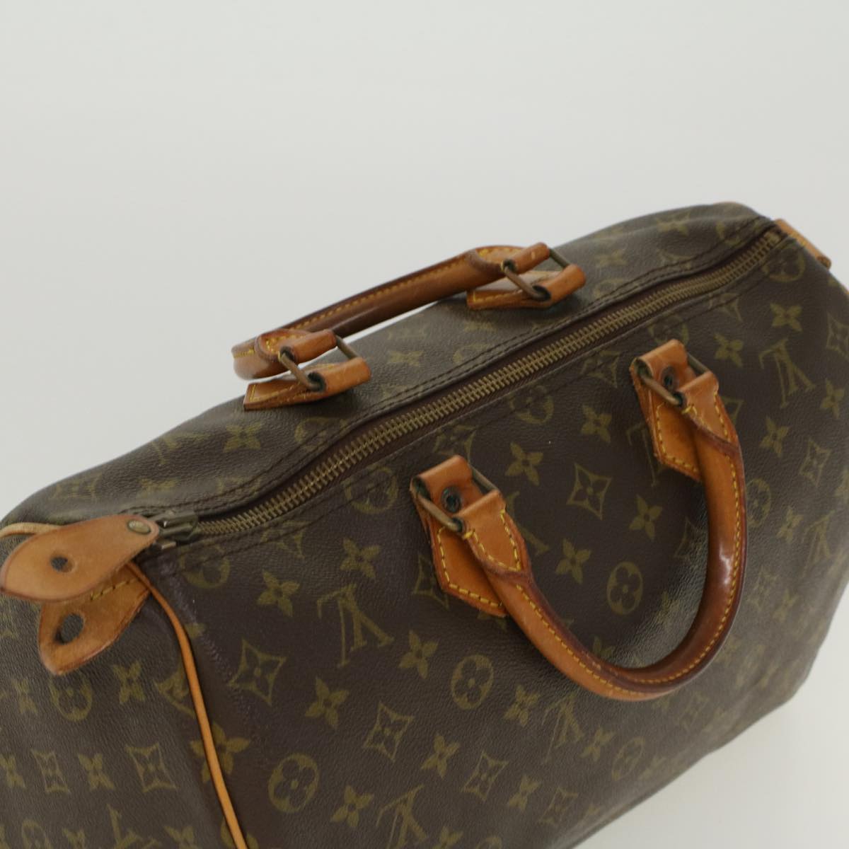 LOUIS VUITTON Monogram Speedy 35 Hand Bag M41524 LV Auth 41042