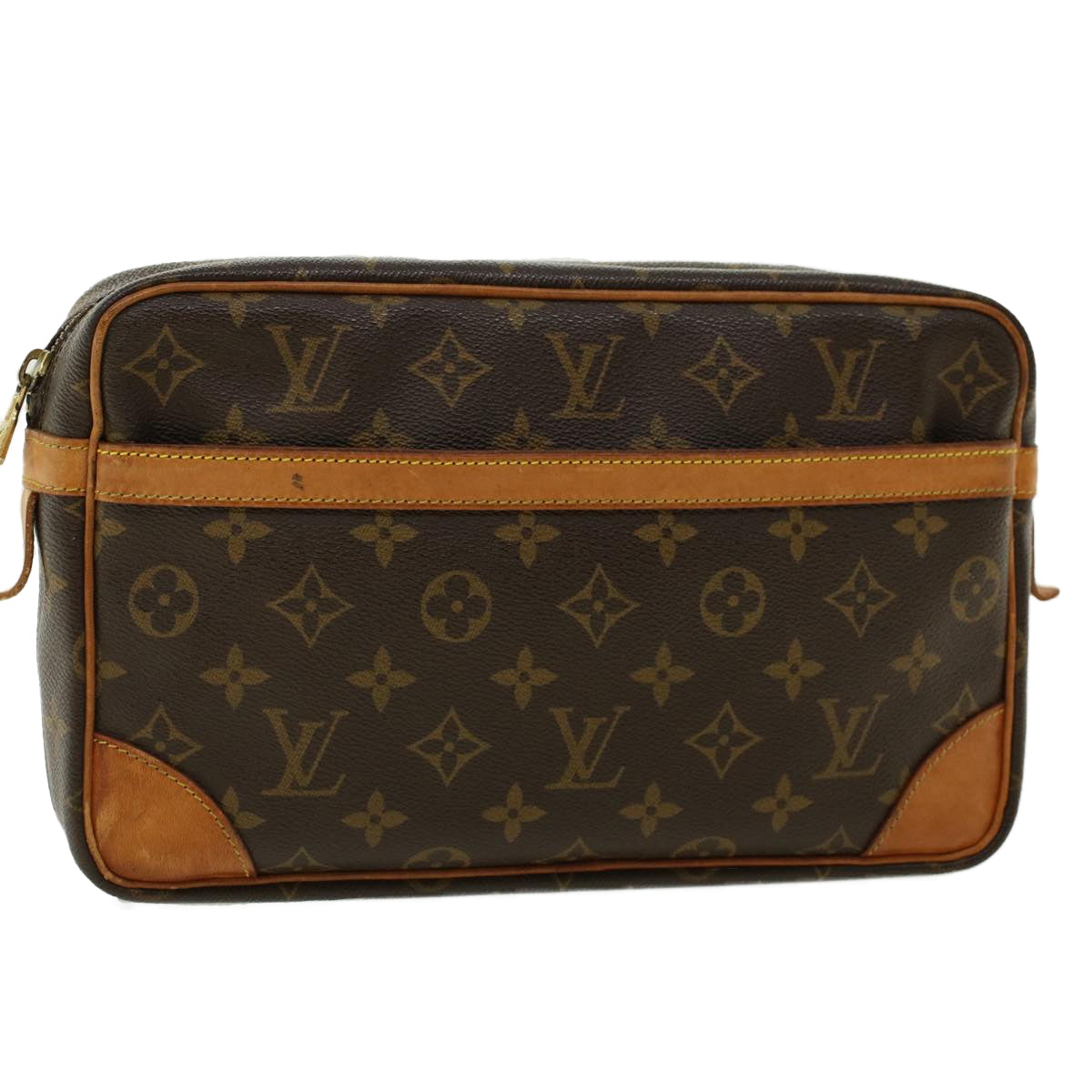 LOUIS VUITTON Monogram Compiegne 28 Clutch Bag M51845 LV Auth 41052