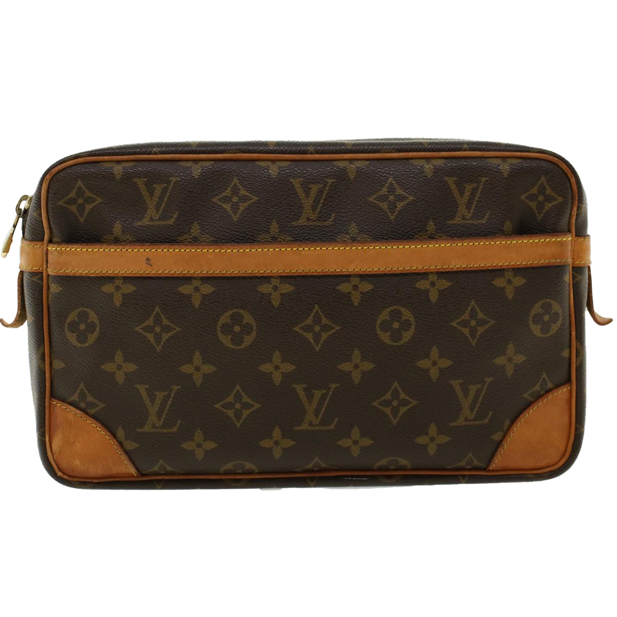 LOUIS VUITTON Monogram Compiegne 28 Clutch Bag M51845 LV Auth 41052