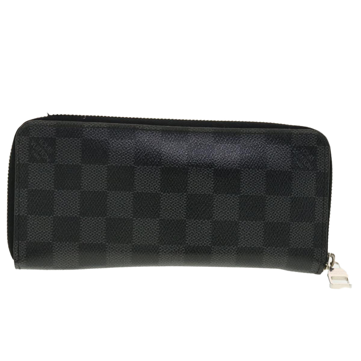 LOUIS VUITTON Damier Graphite Zippy Wallet Vertical N63095 LV Auth 41067 - 0