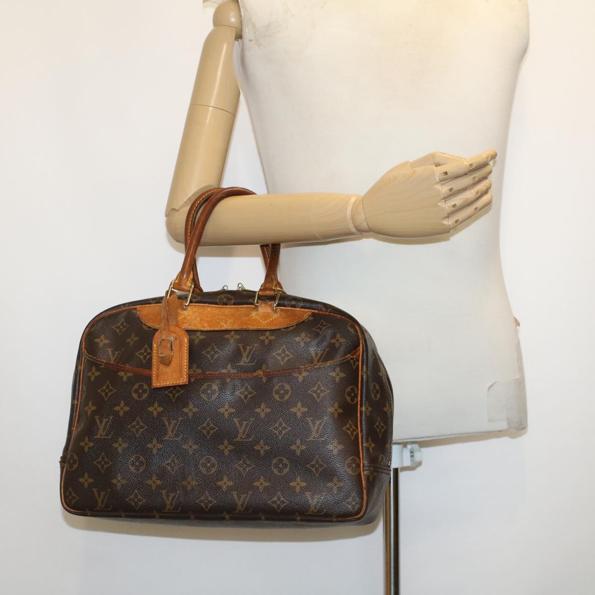 LOUIS VUITTON Monogram Deauville Hand Bag M47270 LV Auth 41073