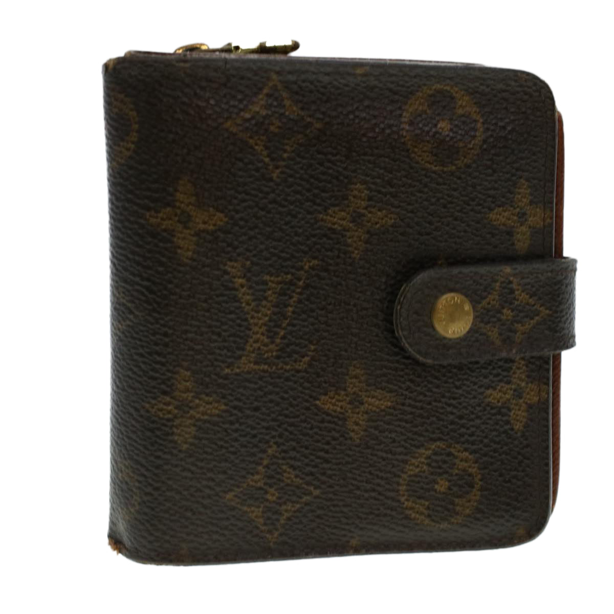 LOUIS VUITTON Monogram Compact Zip Wallet M61667 LV Auth 41079