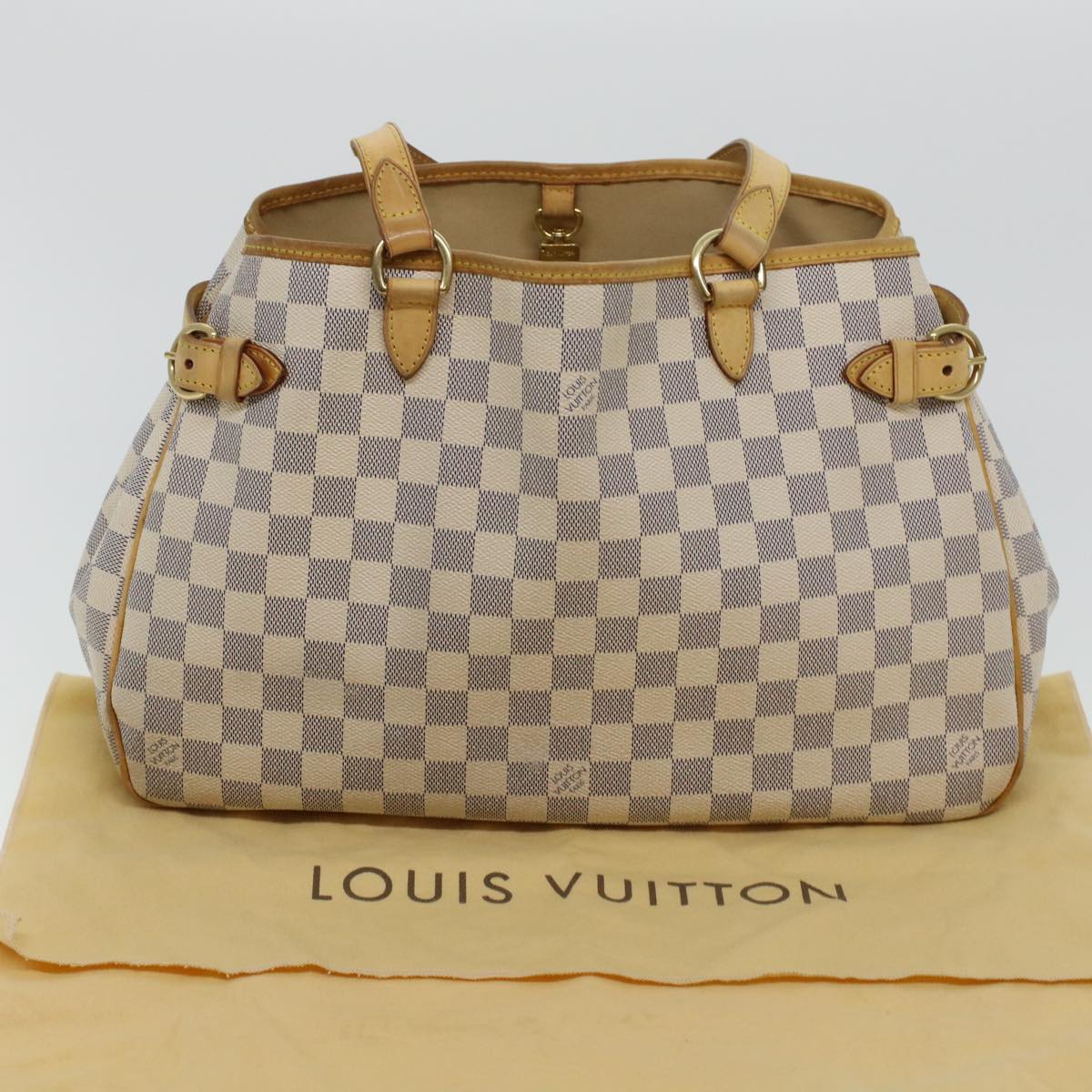 LOUIS VUITTON Damier Azur Batignolles Horizontal Tote Bag N48172 LV Auth 41106