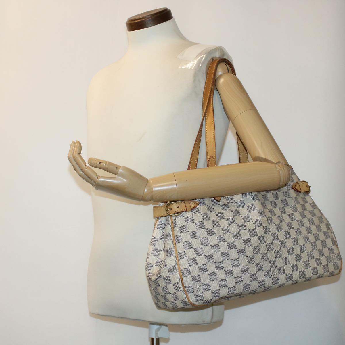 LOUIS VUITTON Damier Azur Batignolles Horizontal Tote Bag N48172 LV Auth 41106