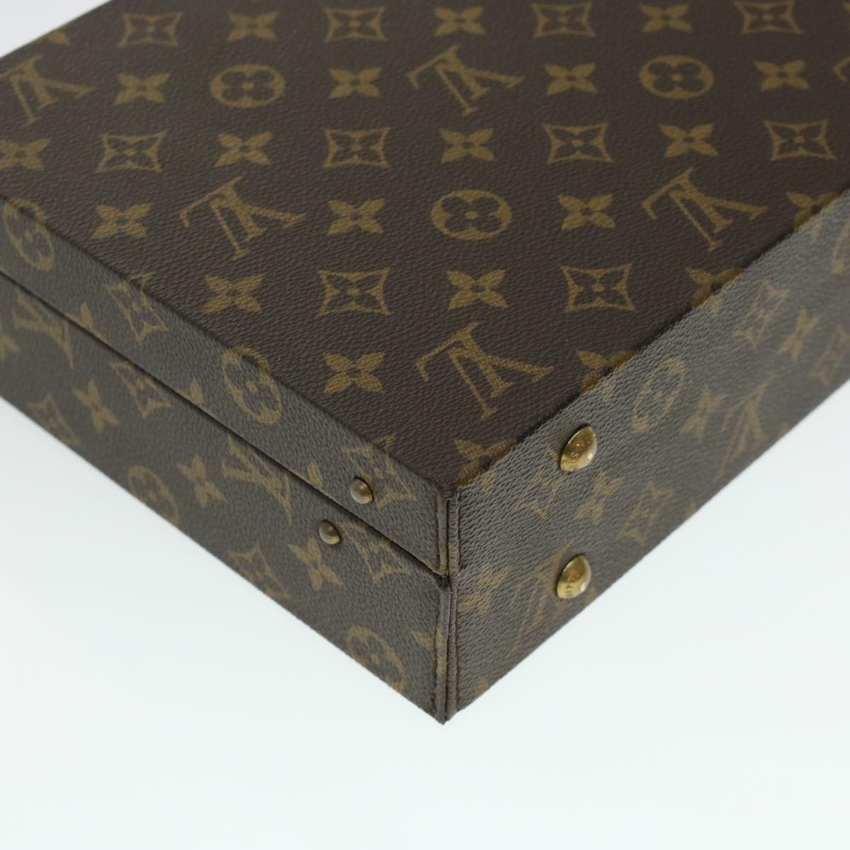 LOUIS VUITTON Monogram Casino Case Playing Cards Cube Game Dice SPO Auth 41140A