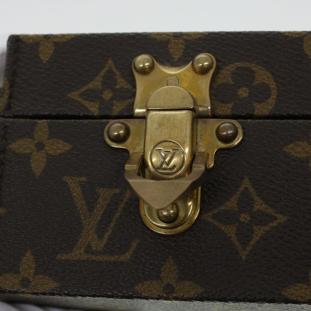 LOUIS VUITTON Monogram Casino Case Playing Cards Cube Game Dice SPO Auth 41140A