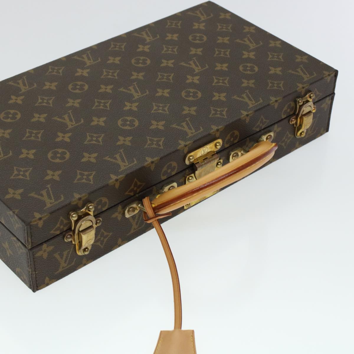 LOUIS VUITTON Monogram Casino Case Playing Cards Cube Game Dice SPO Auth 41140A