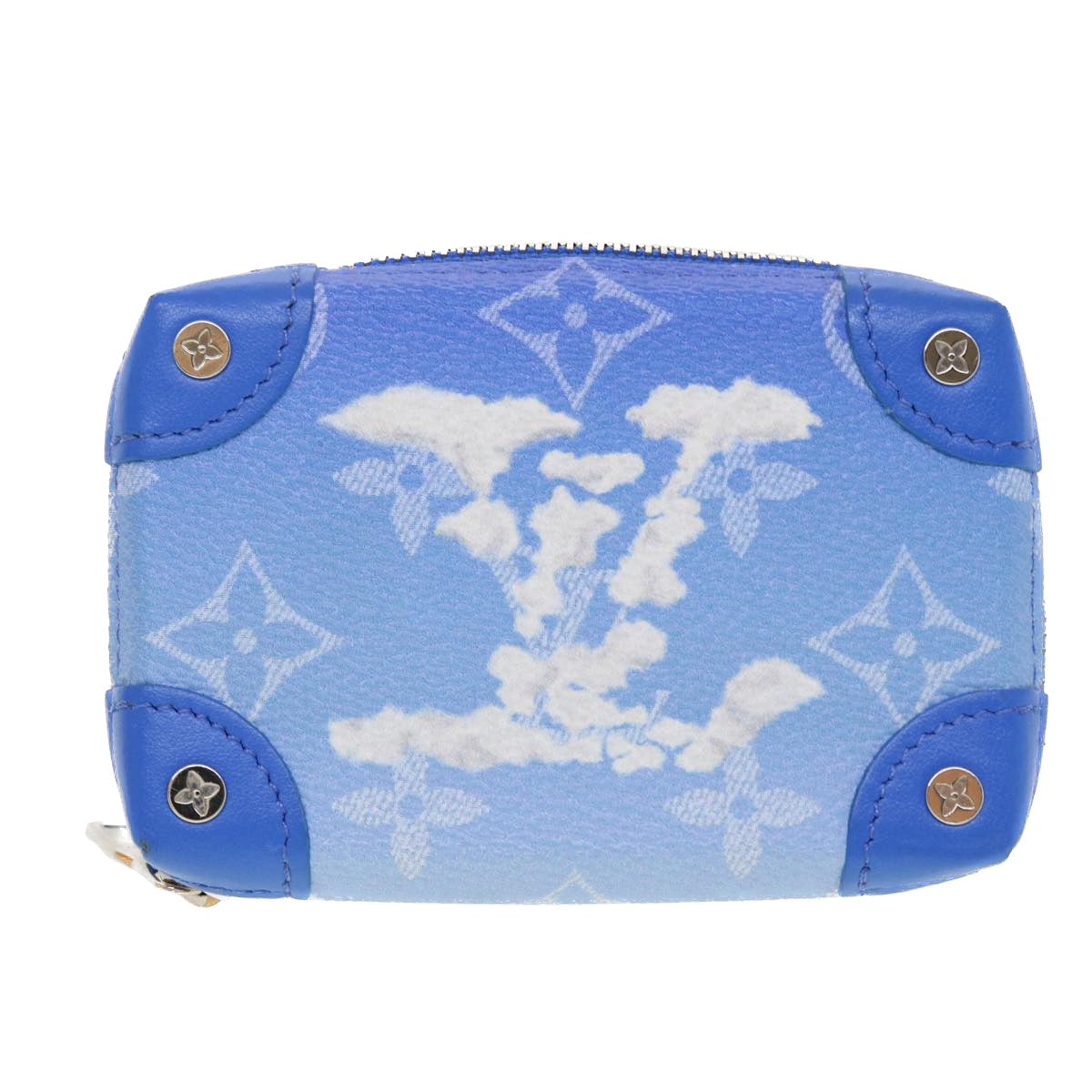 LOUIS VUITTON Monogram Clouds Soft Trunk Necklace Wallet M45440 LV Auth 41148A