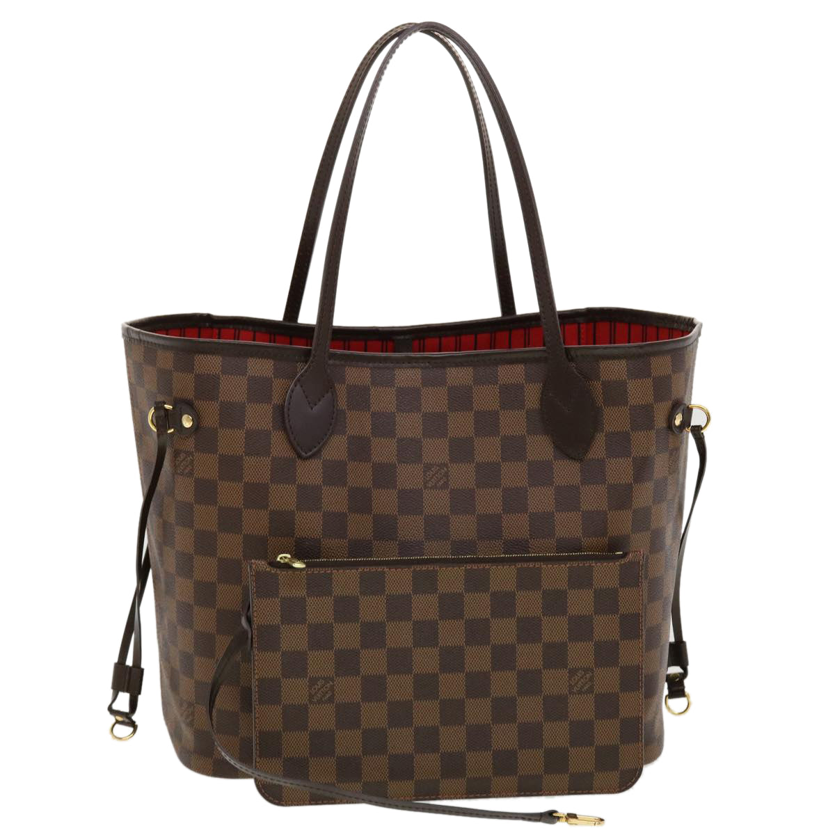 LOUIS VUITTON Damier Ebene Neverfull MM Tote Bag N51105 LV Auth 41150A