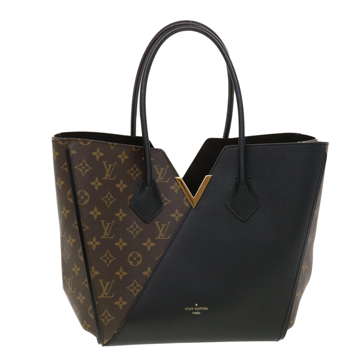 LOUIS VUITTON Monogram Kimono MM Tote Bag Black M40460 LV Auth 41167