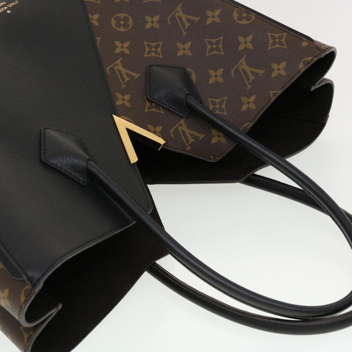 LOUIS VUITTON Monogram Kimono MM Tote Bag Black M40460 LV Auth 41167