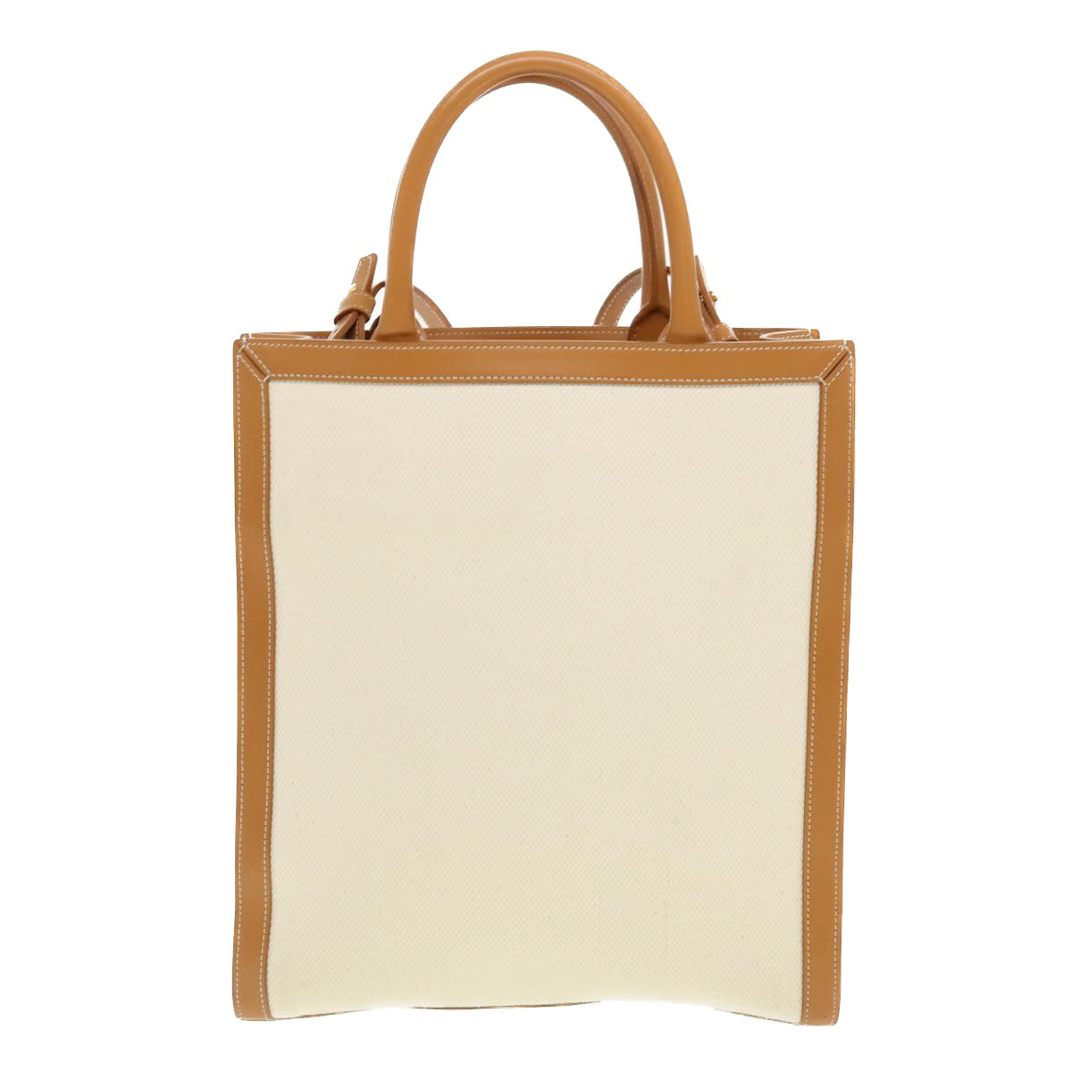 CELINE Small Vertical Cabas Tote Bag Canvas 2way White 192082BNZ.02NT 41168A - 0