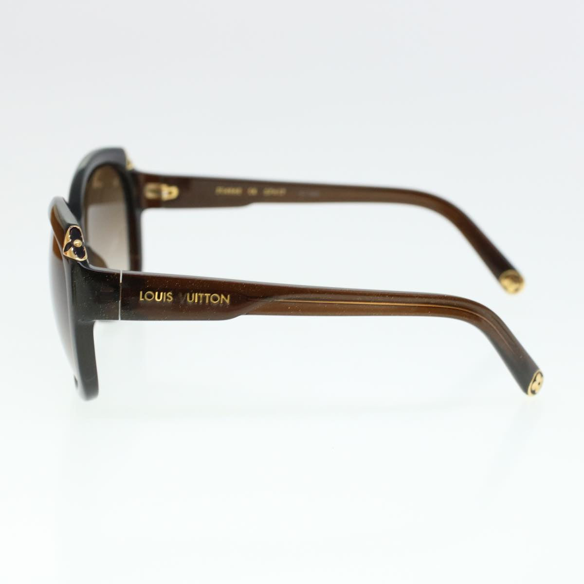 LOUIS VUITTON Sunglasses Plastic Black Z0486E LV Auth 41200