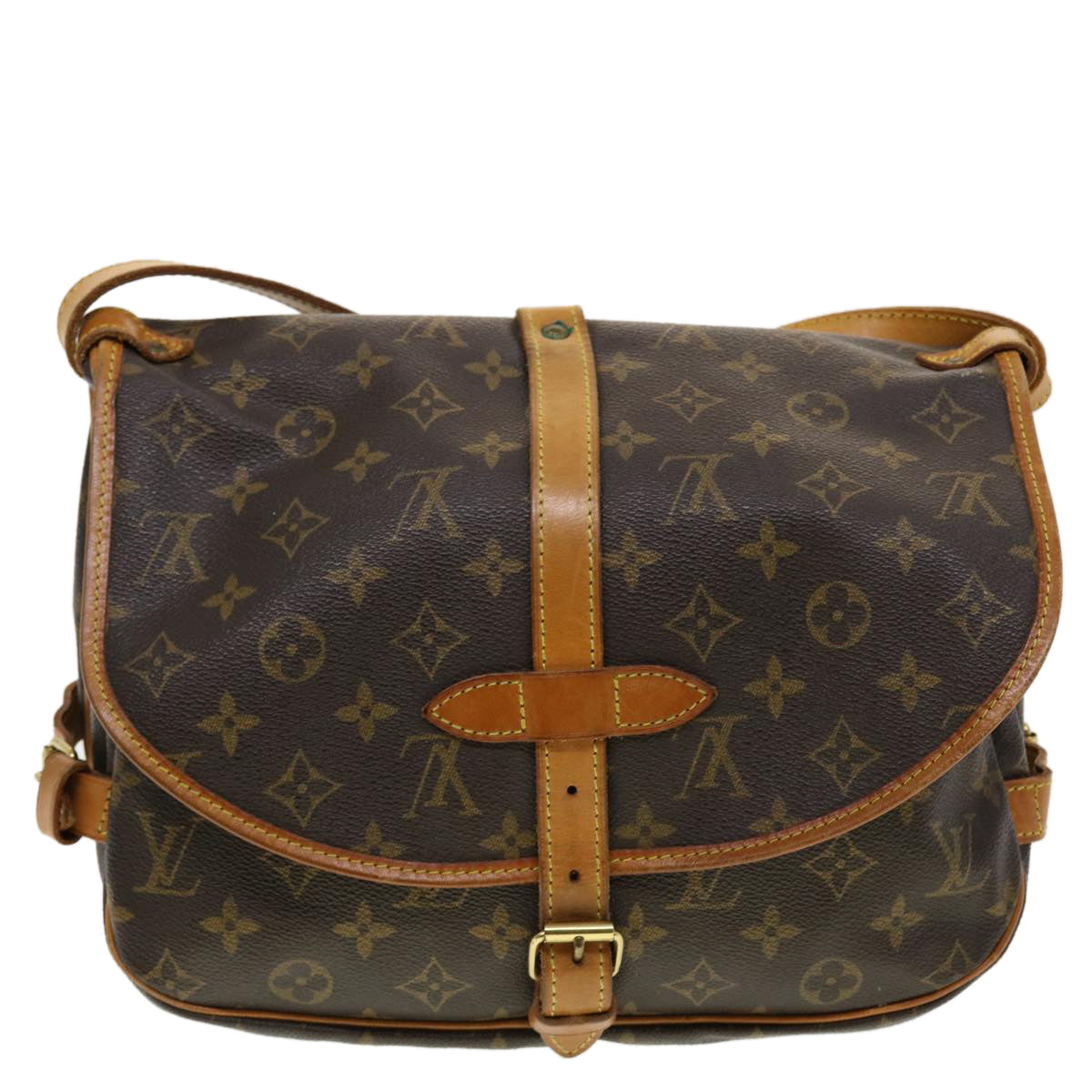 LOUIS VUITTON Monogram Saumur 30 Shoulder Bag M42256 LV Auth 41206 - 0