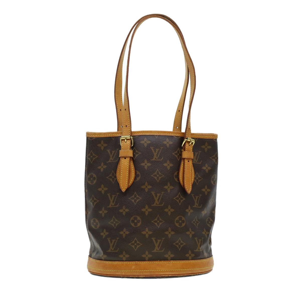 LOUIS VUITTON Monogram Bucket PM Shoulder Bag M42238 LV Auth 41207