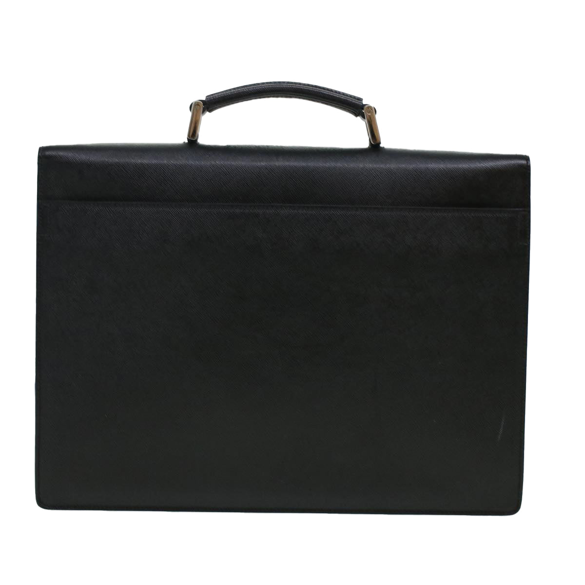 PRADA Business Bag Leather Black Auth 41219 - 0
