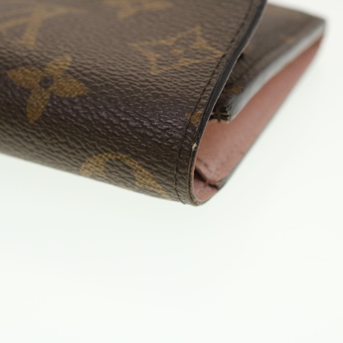 LOUIS VUITTON Monogram Portefeuille Emily Wallet Rose valerine M61289 Auth 41232