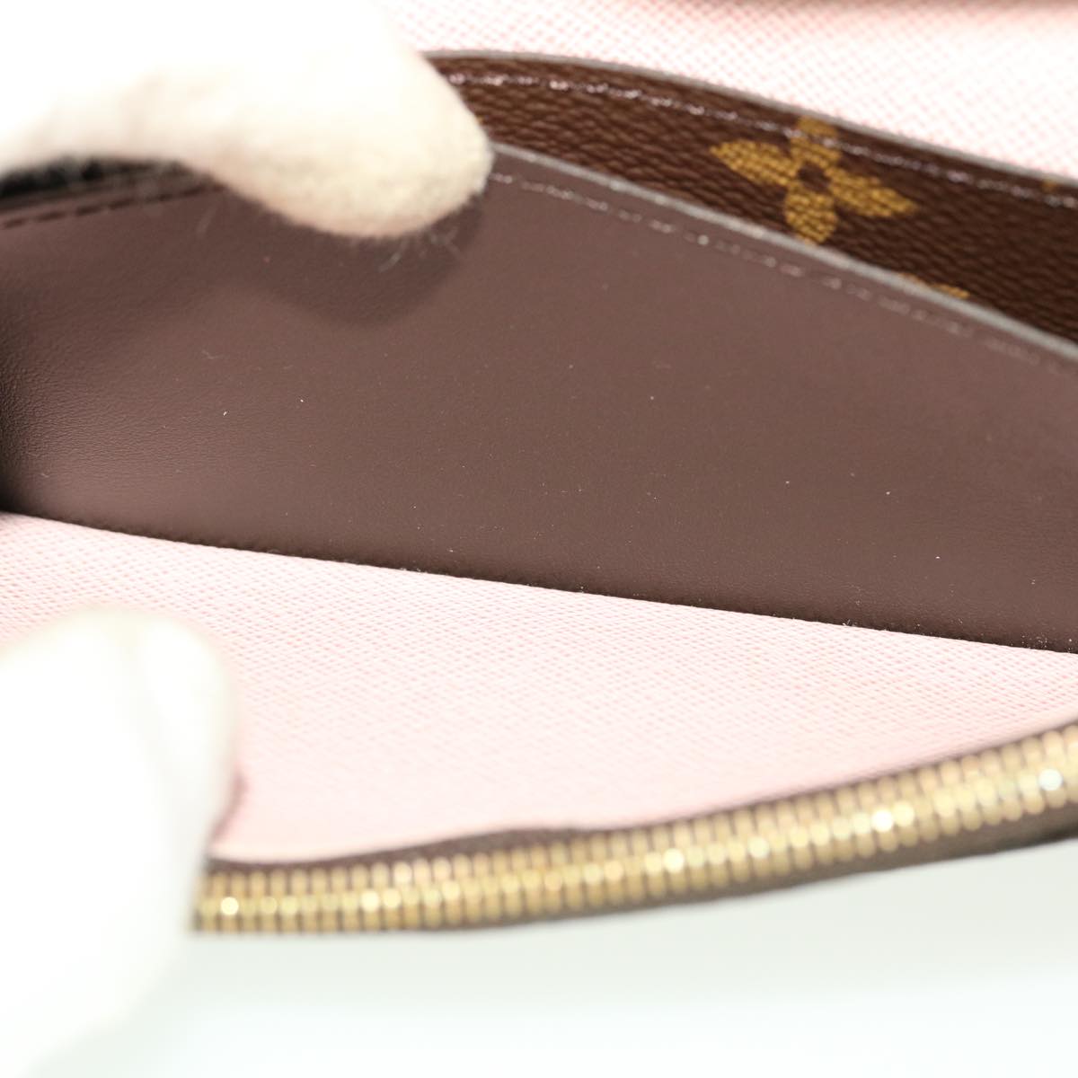 LOUIS VUITTON Monogram Portefeuille Emily Wallet Rose valerine M61289 Auth 41232