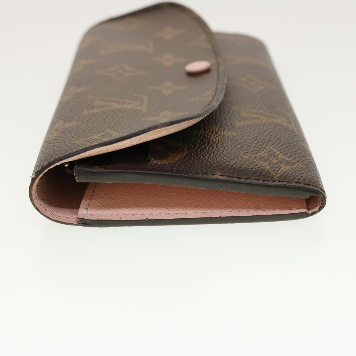 LOUIS VUITTON Monogram Portefeuille Emily Wallet Rose valerine M61289 Auth 41232