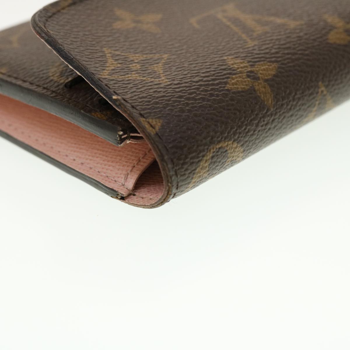 LOUIS VUITTON Monogram Portefeuille Emily Wallet Rose valerine M61289 Auth 41232