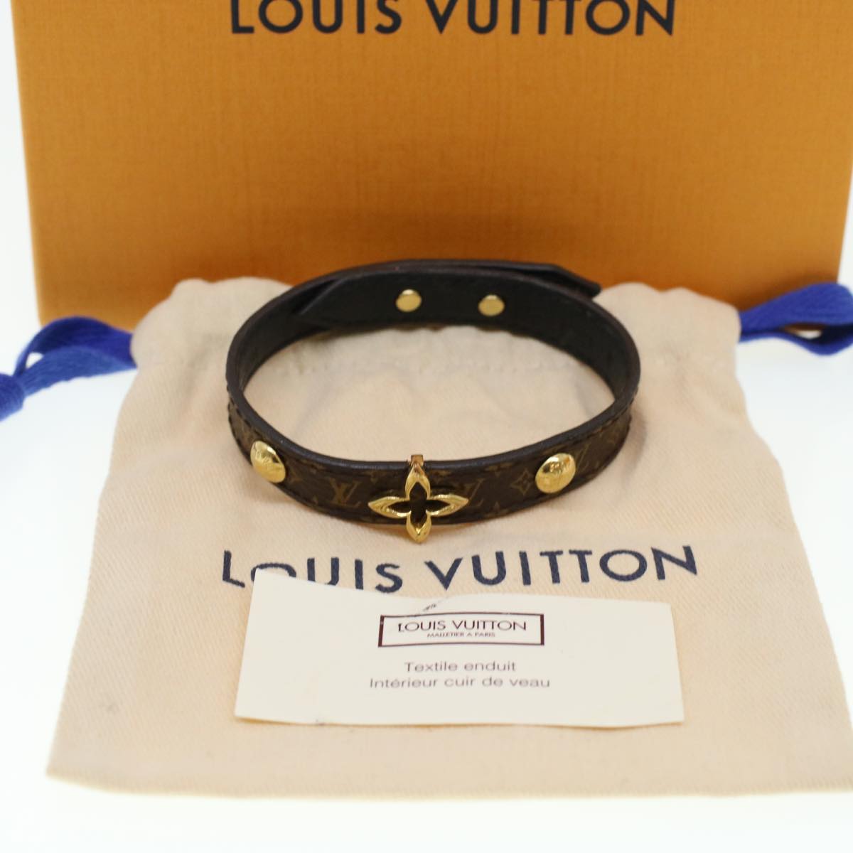 LOUIS VUITTON Monogram Blooming Brasserie Bracelet M6534E LV Auth 41234